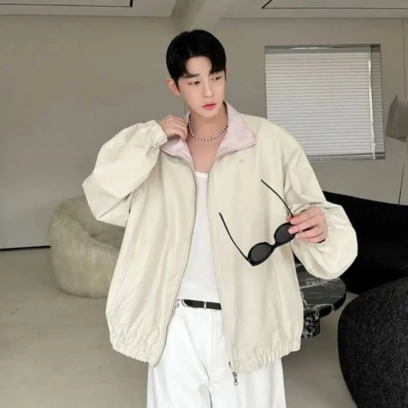 

Нишевый дизайн, мужская одежда, пальто с отложным воротником, контрастные цвета, лоскутное полотно, свободные мужские куртки, осень 2023 г.