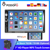 Podofo 7023B Car Radio 2 Din  Multimedia Player 7'' Autoradio Mirror Link  Stereo For Volkswagen Nissan Hyundai Kia Toyota