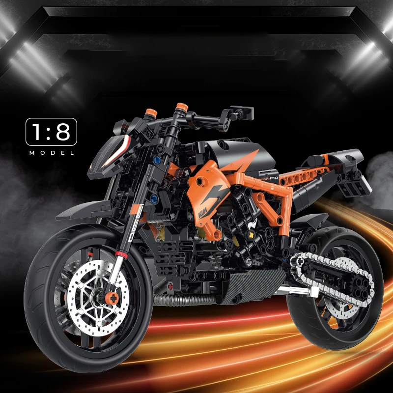 2024 Speed Champions Modern High Tech Technic Moto Dirt Bike Racing Motorcycles Model Building Blocks Sets Brick Kids Toys Gifts