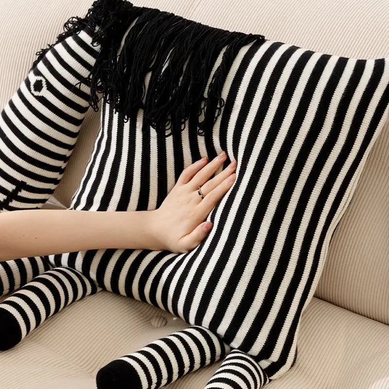 

Luxury Striped Abstract Zebra Print Office Chair Pillow Cushion - Modern Design for Premium Comfort Murakami Pillow