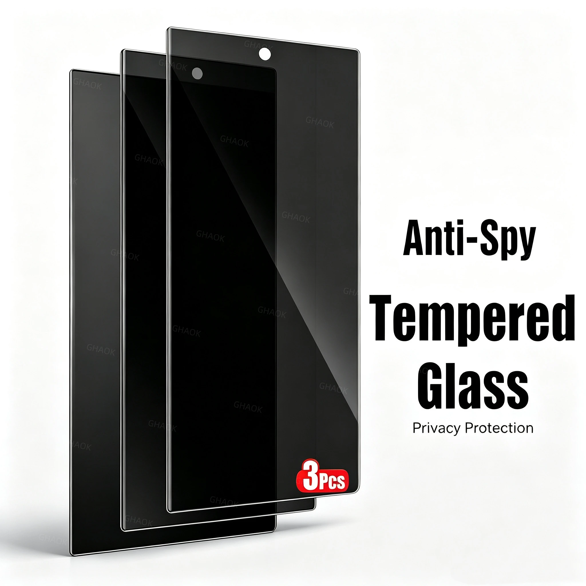 3 Stück Blickschutz-Panzerglas für Samsung Galaxy S25 S24 Ultra S26 Anti-Spy Displayschutzfolie für Samsung S25 Plus S25 Ultra Glas – Detail 5