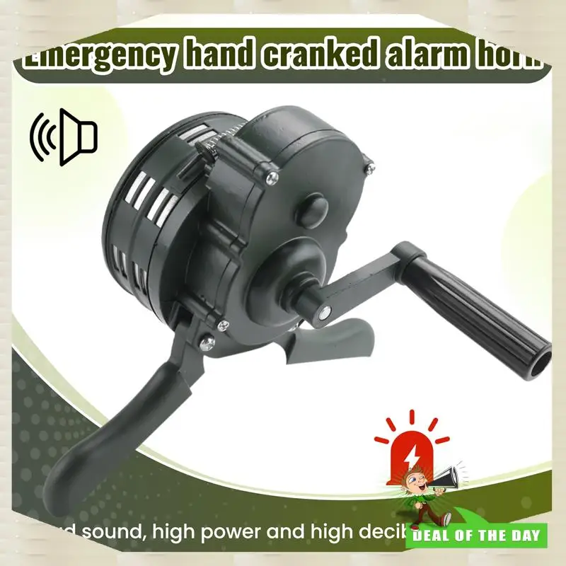 24 時間配達緊急ハンドクランクサイレンホーン 110DB 手動操作警告学校ショッピング火災空襲安全警報システム