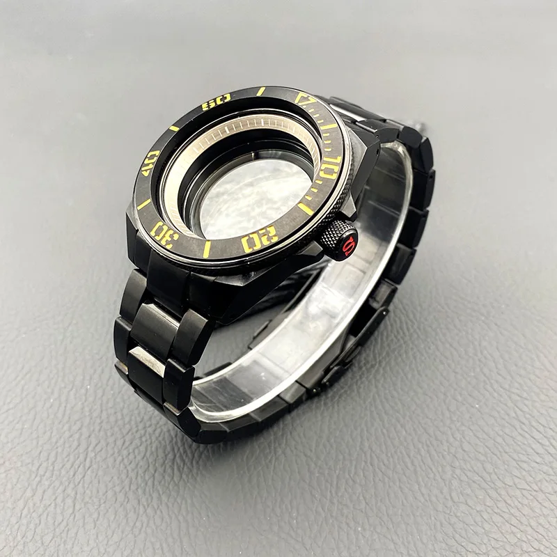 Mod Samurai King SRPE Watch Case and Band Sets with Sapphire Glass Fits NH34 NH35 NH36 7S26 4R35 6R 7S Movement Customizable