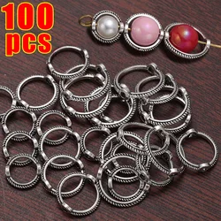 Vintage Round Frame Connect Beads Frame Ring Through Hole Bead Circle for DIY Beading Jewelry Making Supplies 8/10/12mm