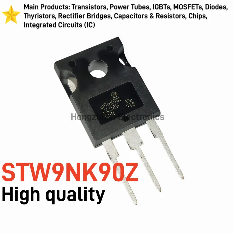 10PCS High quality STW9NK90Z TO-247 N-channel Power MOSFET 900V 8A High Voltage Transistor W9NK90Z