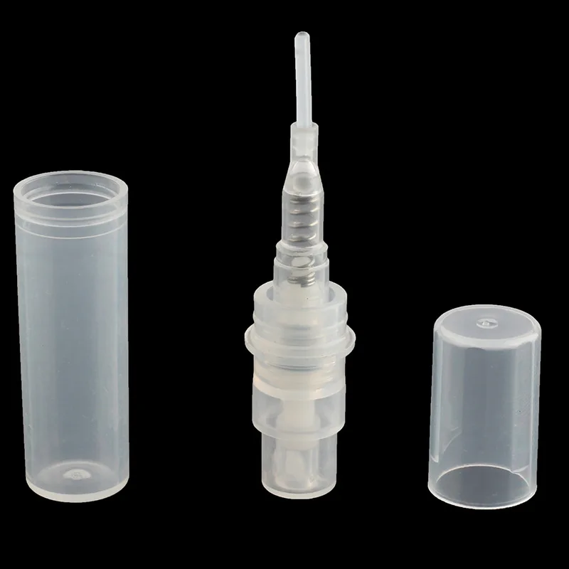 100/200PCS 2/3/5ML Kunststoff Spray Flasche Zerstäuber Parfüm Flaschen Spray Flüssigkeit Container Kleine kosmetische Verpackung mit Spritze