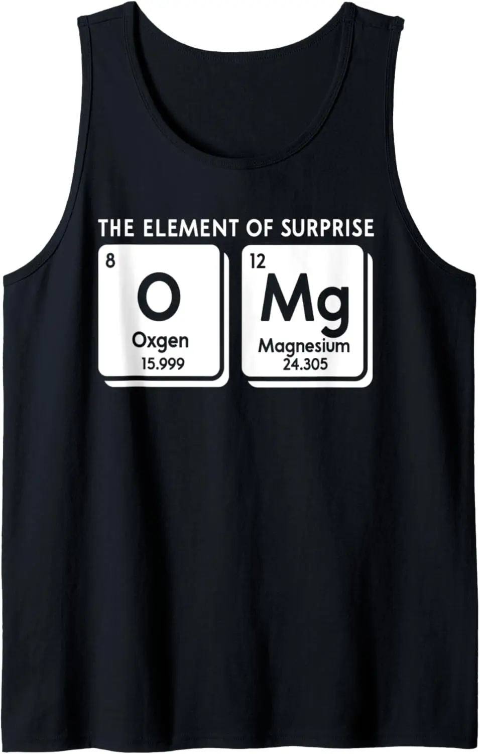 

Периодическая таблица OMg The Element of Surprise Funny Science Майка без рукавов 2025 Праздничные мужские и женские жилеты
