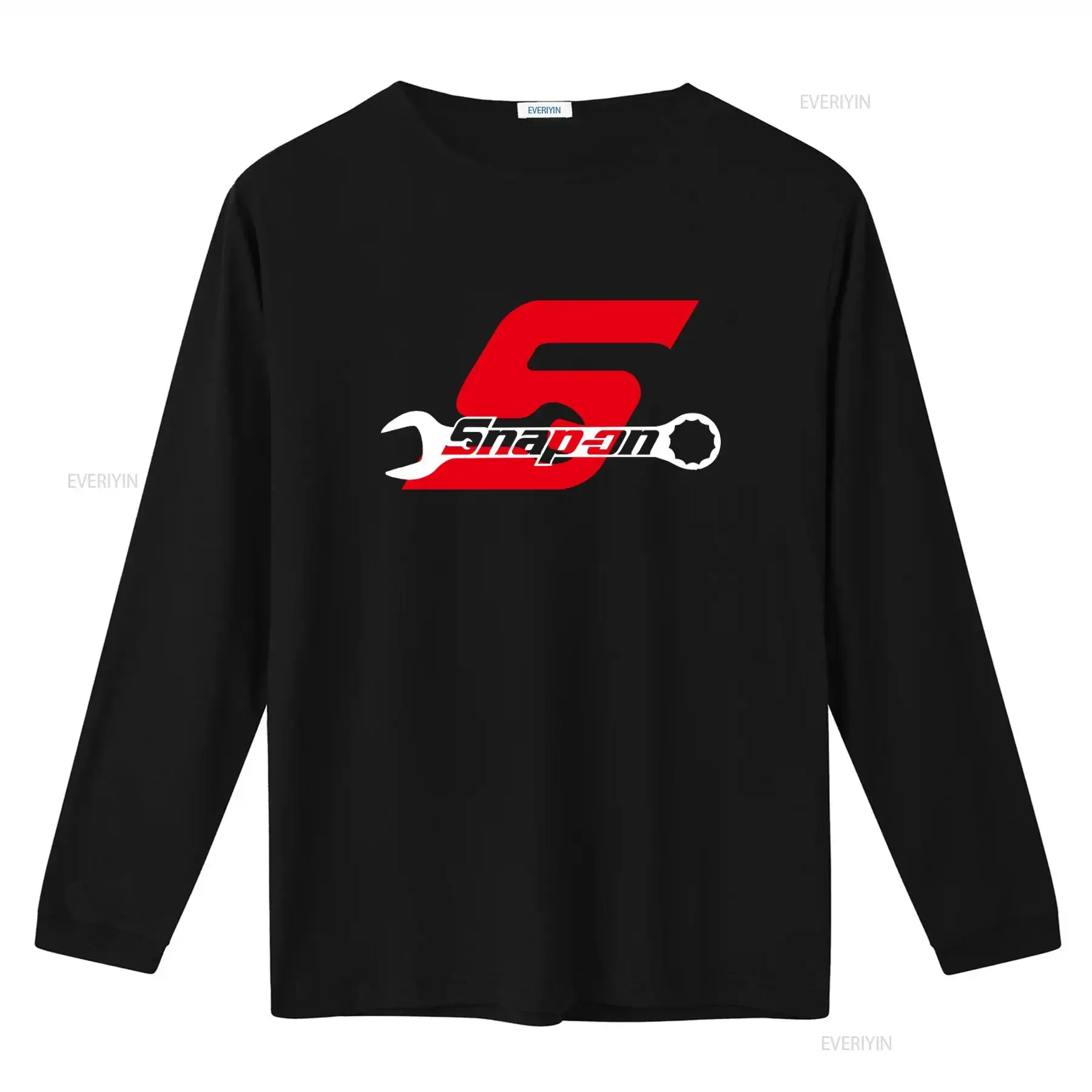 Snap On Tools T Shirt for Men Print with Wrench Design High Quality Cotton Fabric vintage Washed Casual Slightly Breathable view 2