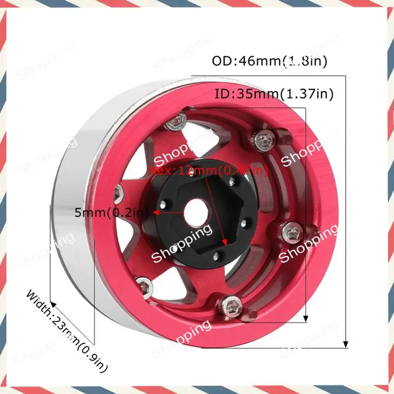 Opona A44M Niebiesko-Czarna Obręcz 1.55 Cala Metalowe Koło Samochodowe Wspinaczkowe AX90069 Do JIMNY CC01 Wytrzymała Łatwa w Użyciu