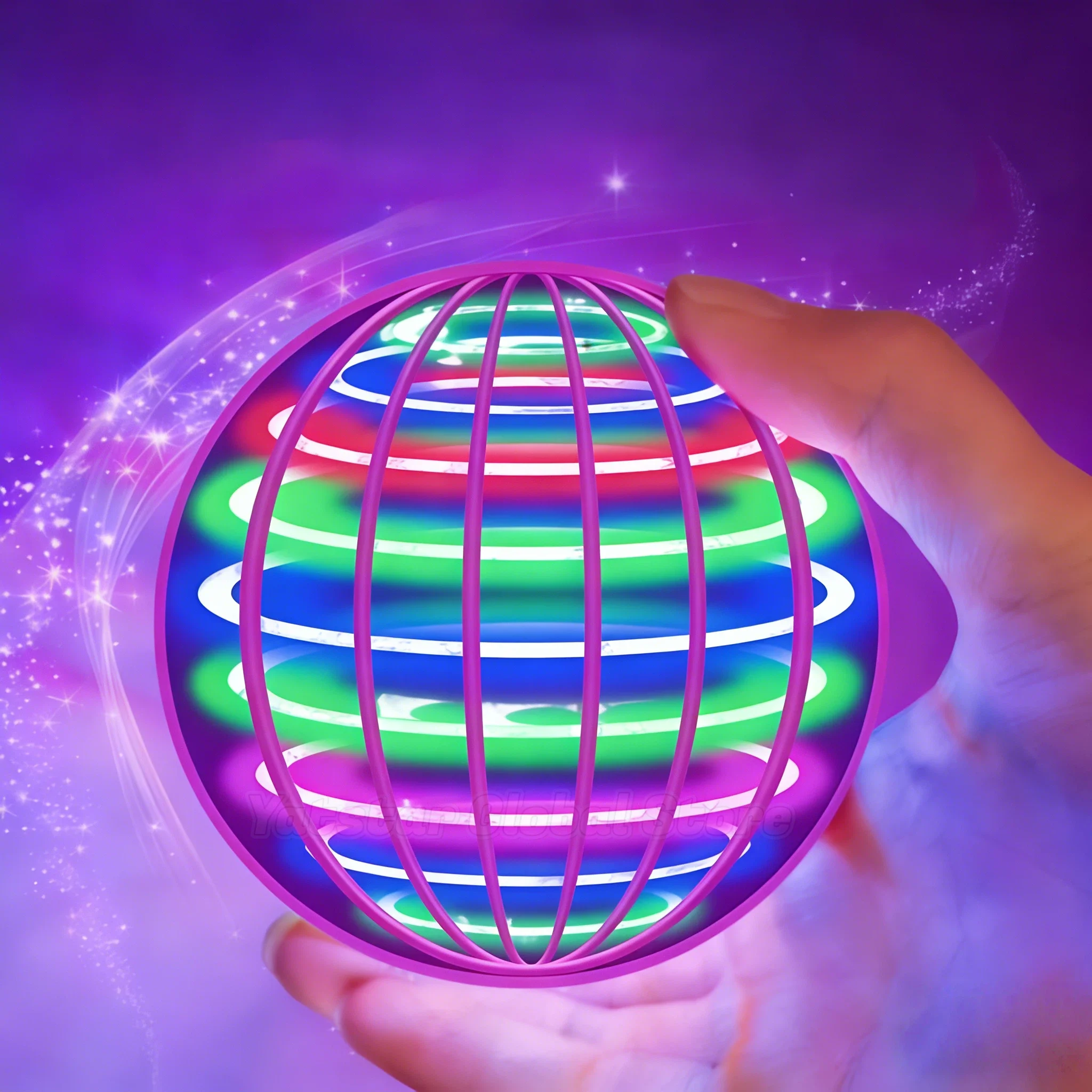 

Magic With Glowing LED Light Flying Ball Toy 360° Rotating Mini UFO Hand Control Drone Kids Party Sports Toys