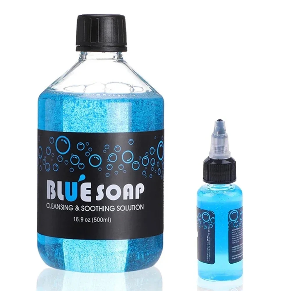 500/40ml Concentrating Tattoo Green Soap Blue Soap Mild Tattoo Cleaning Soothing Aftercare Solution Liquid Soap for Tattoo Salon