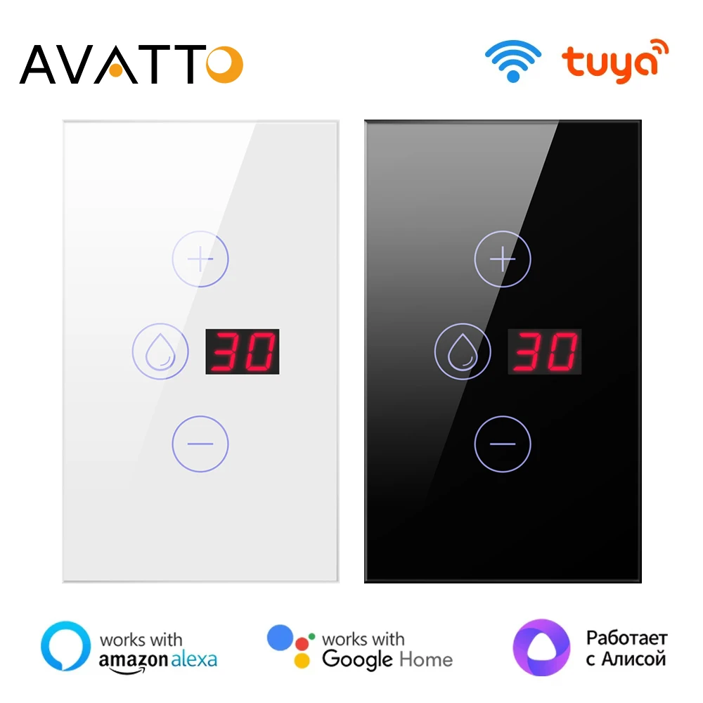 AVATTO Smart WiFi Boiler 4400W EU/US Standard Smart Water Heater Switch Tuya Smart Life App Control Works With Alexa Google Home