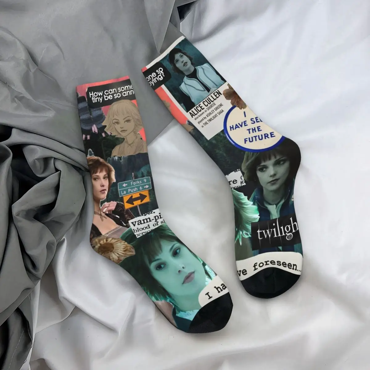 Alice Cullen kaus kaki pria motif, kaus kaki lucu Anti selip, kaus kaki lari kualitas tinggi musim gugur