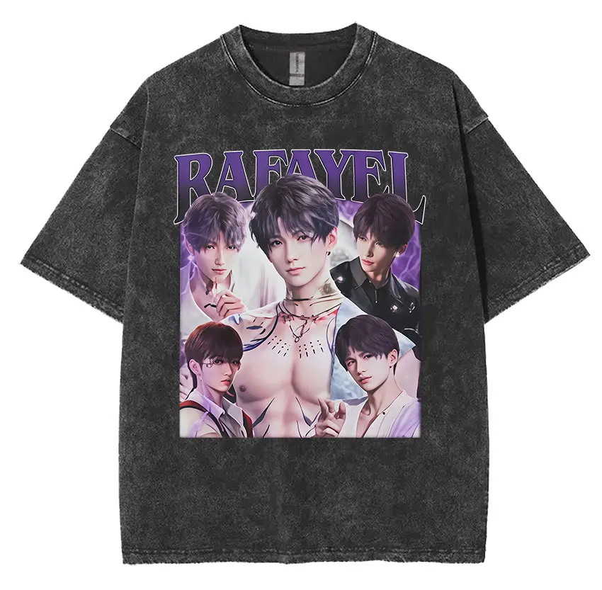 مضحك فتاة عشاء الجرافيك الحب والمساحة العميقة تي شيرت الرجال طاقم الرقبة القطن غسلها تي شيرت قصيرة الأكمام تيز الطباعة الملابس #1