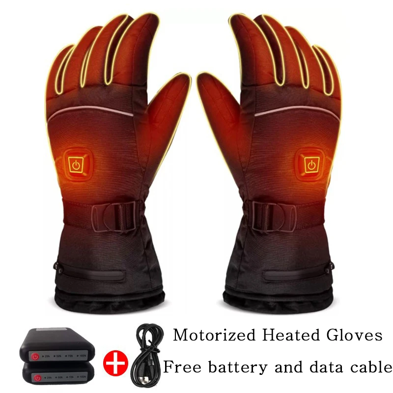 

Electric Heating Gloves Men And Women Outdoor Thickened Skiing Riding Mountaineering Warm Touch Screen Electric Gloves