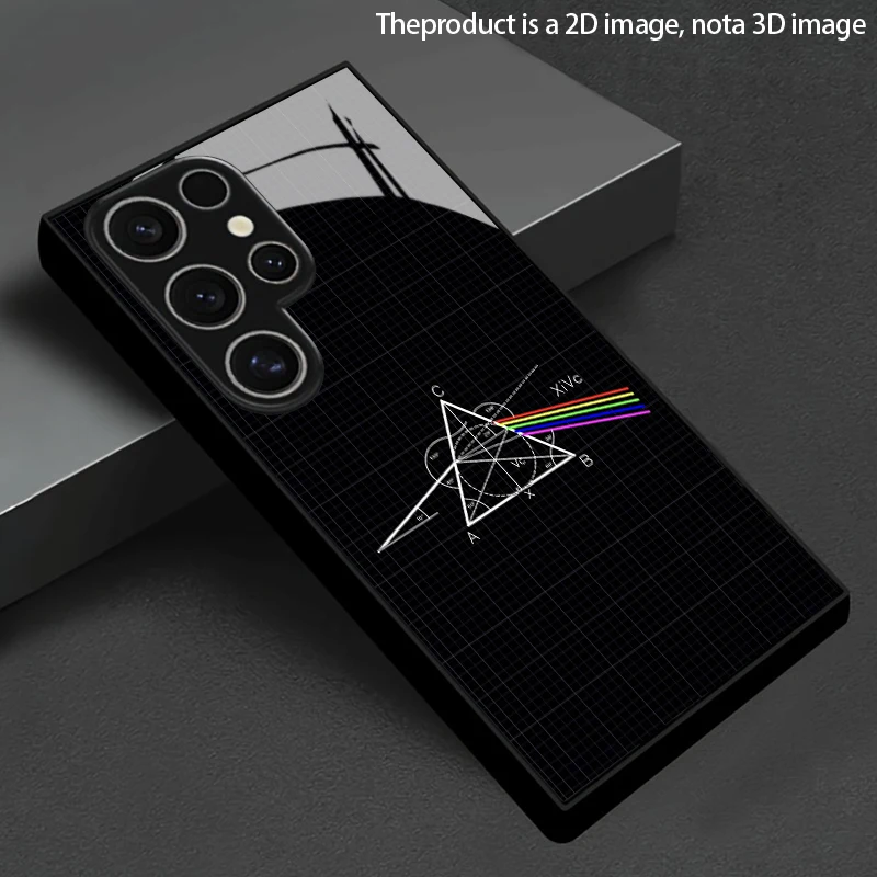 Optical Prism Pattern 2D Phone Case for Samsung S26 S25 S24 S23 S22 S21 S20 A56 A36 A16 - Glass Protective Cover