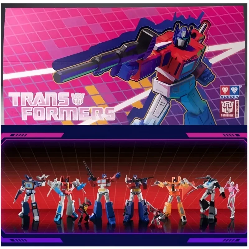 AULDEY X Transformers AAE Optimus Prime Arcee Sunstorm Starscream Soundwave Jazz Cliffjumper Movable Model Toys Collect in Stock