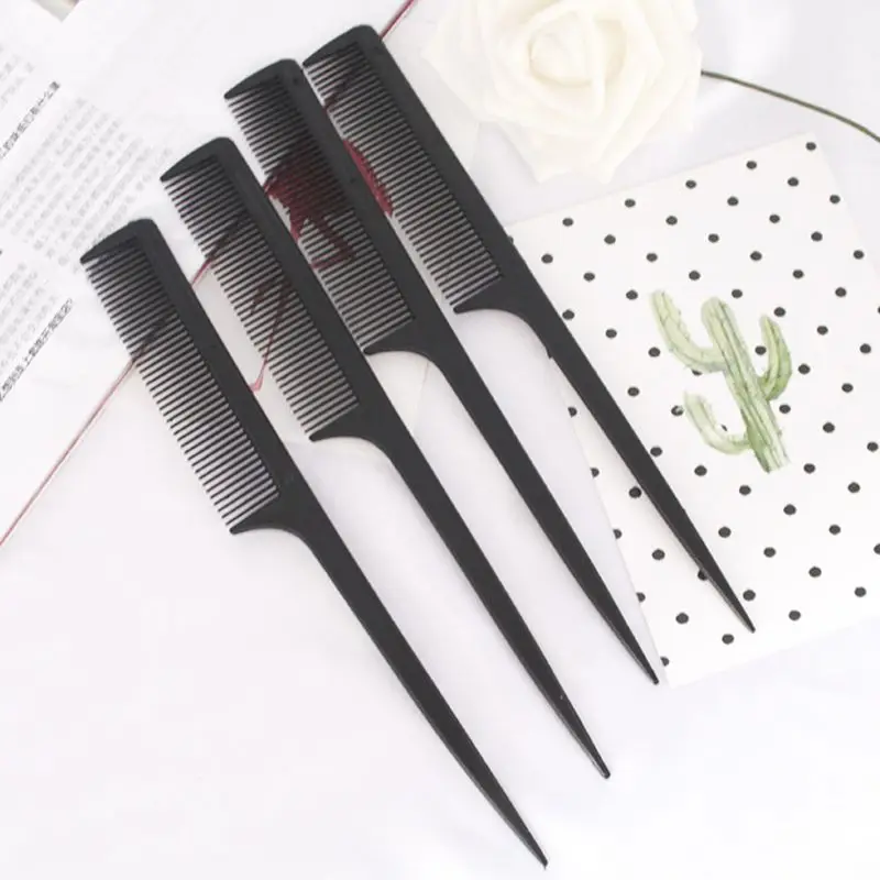 20.5cm Women Portable Plastic Tail Hair Comb Fine-Tooth Long Handle Brush So Dropship