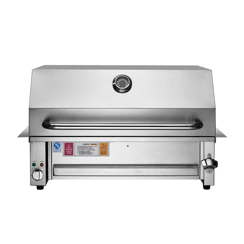Household courtyard barbecue grill Villa table with dual-purpose stainless steel barbecue grill y