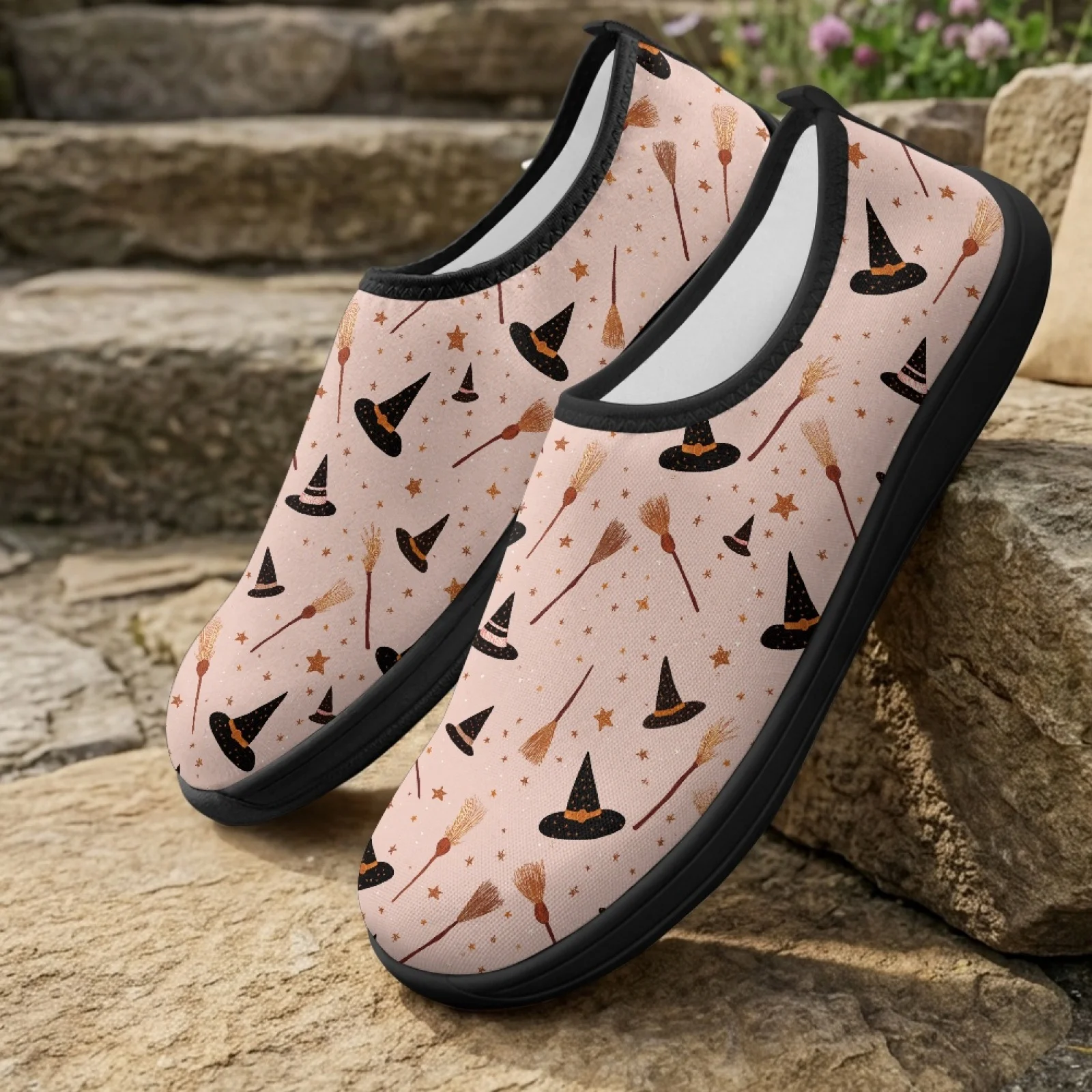PENSTROLL Witch Hat Broom All Season Hiking Shoes for Youth Polyester & EVA Walking Sneakers Zero Drop Minimalist Sneakers