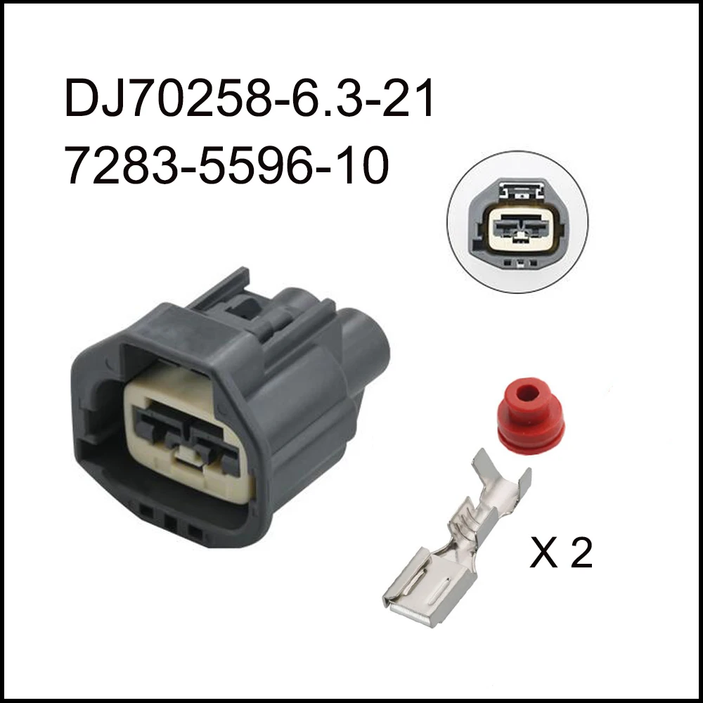 

100SET 7283-5596-10 auto Waterproof cable connector 2 pin automotive Plug famale male socket Includes terminal seal