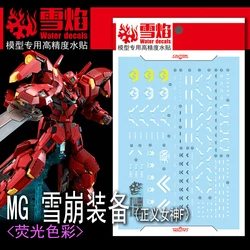 Model Decals Water Slide Decals Tool For 1/100 MG Avalanche Unit For Astraea Type F Fluorescent Sticker Models Toys Accessories