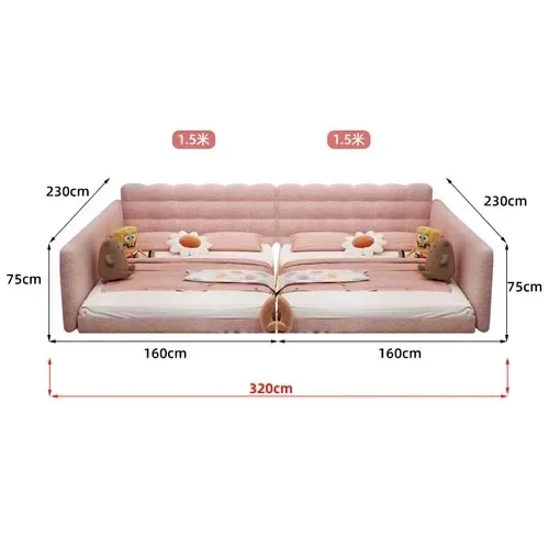 -multifunctional Simple Tatami Confortable Apartment Toddler Guardrails Bed Super Princess Letto Matrimoniale Modern Furniture