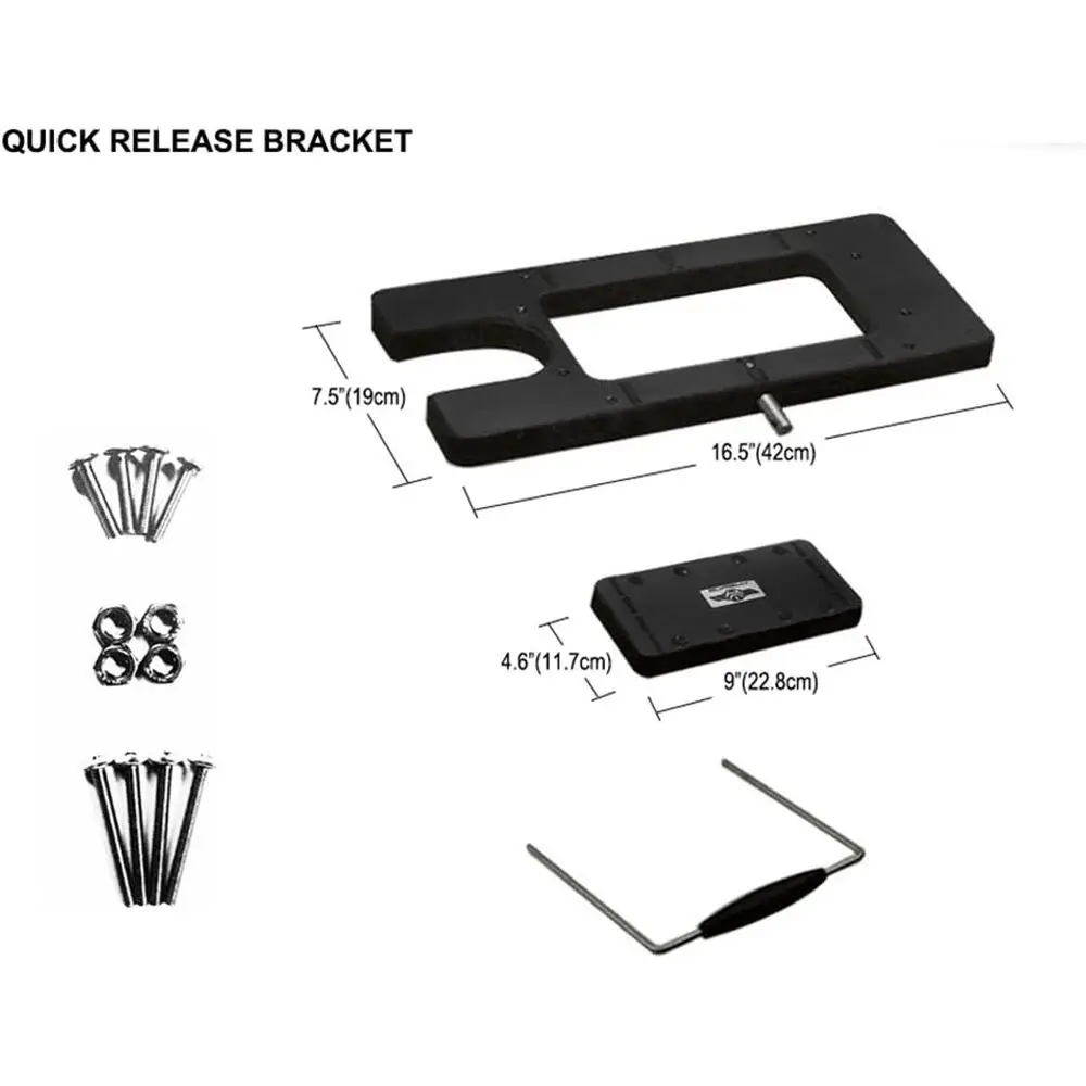 Quick Release Bracket for Electric Trolling Motors - Compatible with Bass Boats, Pontoons, and Fishing Kayaks