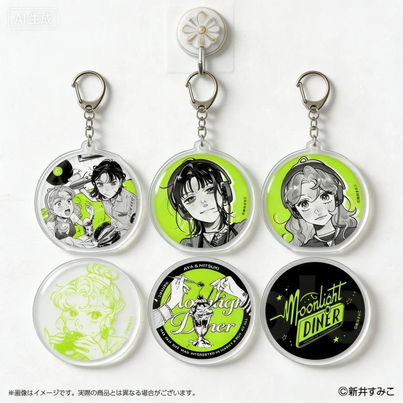 The Guy She Was Interested in Wasn't A Guy at All Aya Osawa, Mitsuki Koga Megumu Narita Acrylic Pendant Keychains Bag Charm