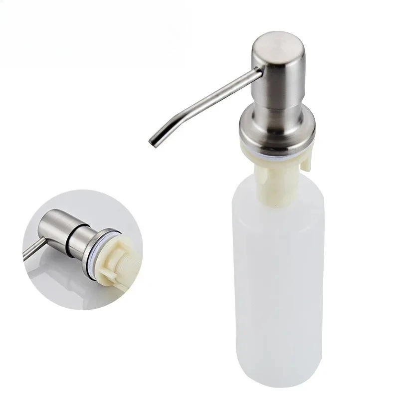 

Kitchen Sink Soap Dispenser Bottle Dispenser Detergent Liquid Soap Lotion Dispensers Hand Press Type Stainless Steel Head