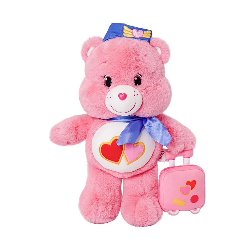 Miniso Echte Carebears Care Bear Aviation Series Pluche pop Regenboogbeer Slaapkussen Kindercadeau Kerstcadeau