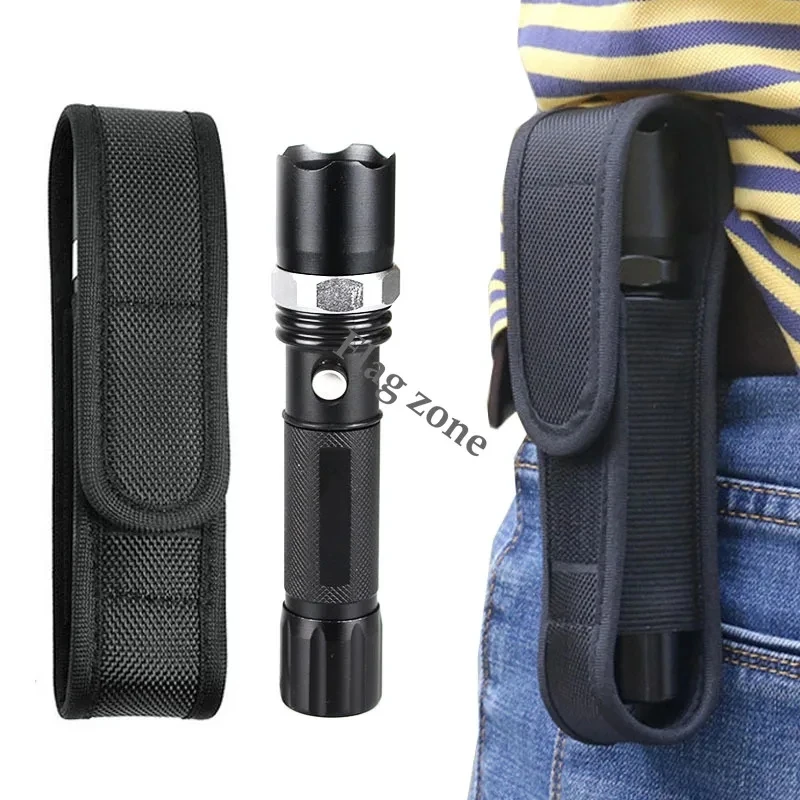 Flashlight Pouch LED Torch Holster Case Outdoor Camping Hiking Molle Led Lenser Folding Knife Pouch Bag Hunting Accessories Pack