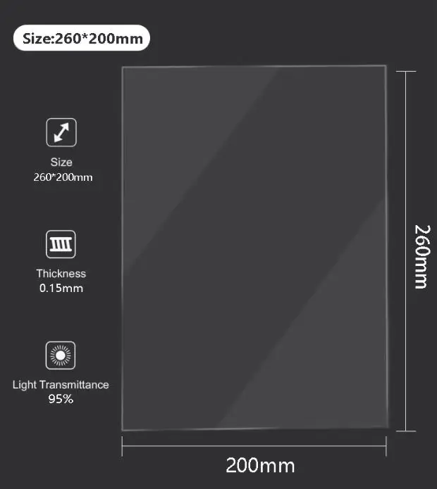 2PCS FEP Film for ANYCUBIC Photon Mono X For Elegoo Saturn Printer Parts 8.9 Inches UV Resin 3D Printers 0.15mm Release Films