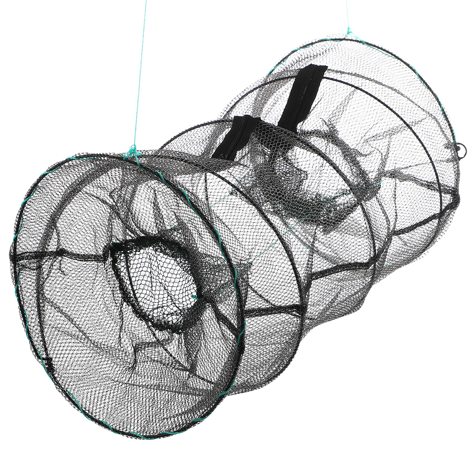

1pc Spring Cage Fishing Net Foldable Ultra Dense Mesh For Shrimp Lobster Crayfish Saltwater Freshwater Portable Trap Collapsible