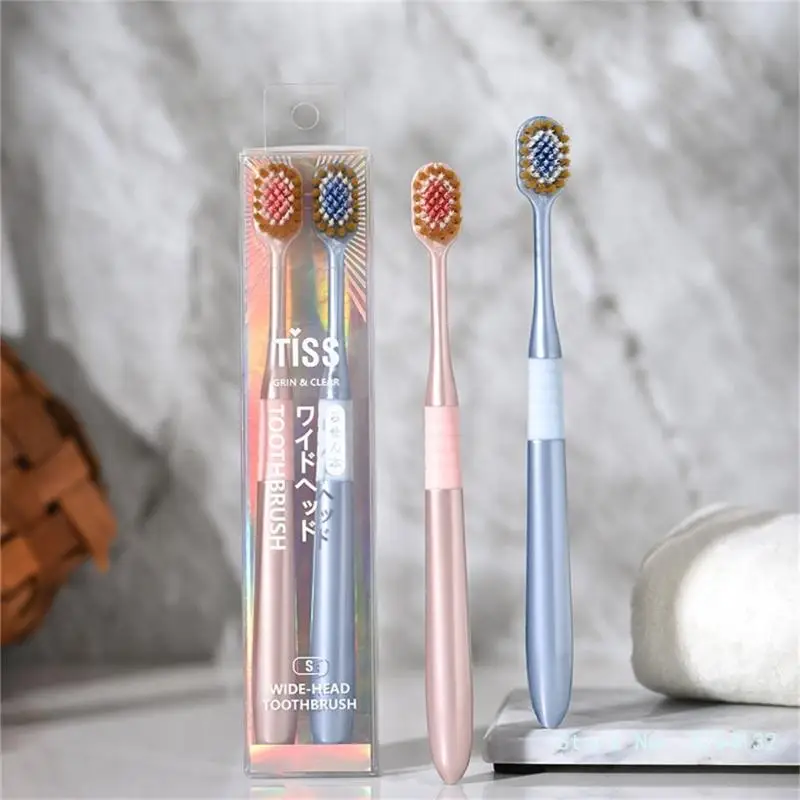 

Pack of 2 Toothbrush Soft Toothbrush Deep Cleaning Soft Brush Teeth Adult Kids