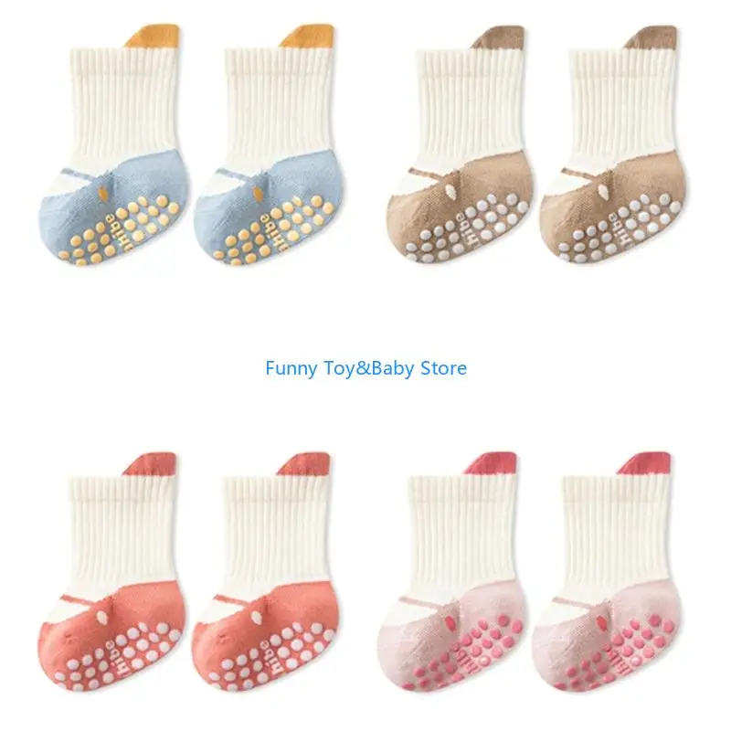 

Nonslip Baby Socks For Indoor Play Soft Combed Cotton Floor Socks With Elastic Cuffs Spring Summer Design C90B