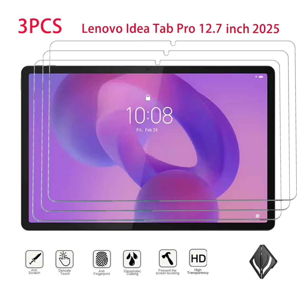 

3 шт., защитное стекло из закаленного стекла для Lenovo Idea Tab Pro 12,7 дюйма, пленка 2025, стекло, прозрачное HD закаленное стекло с защитой от царапин