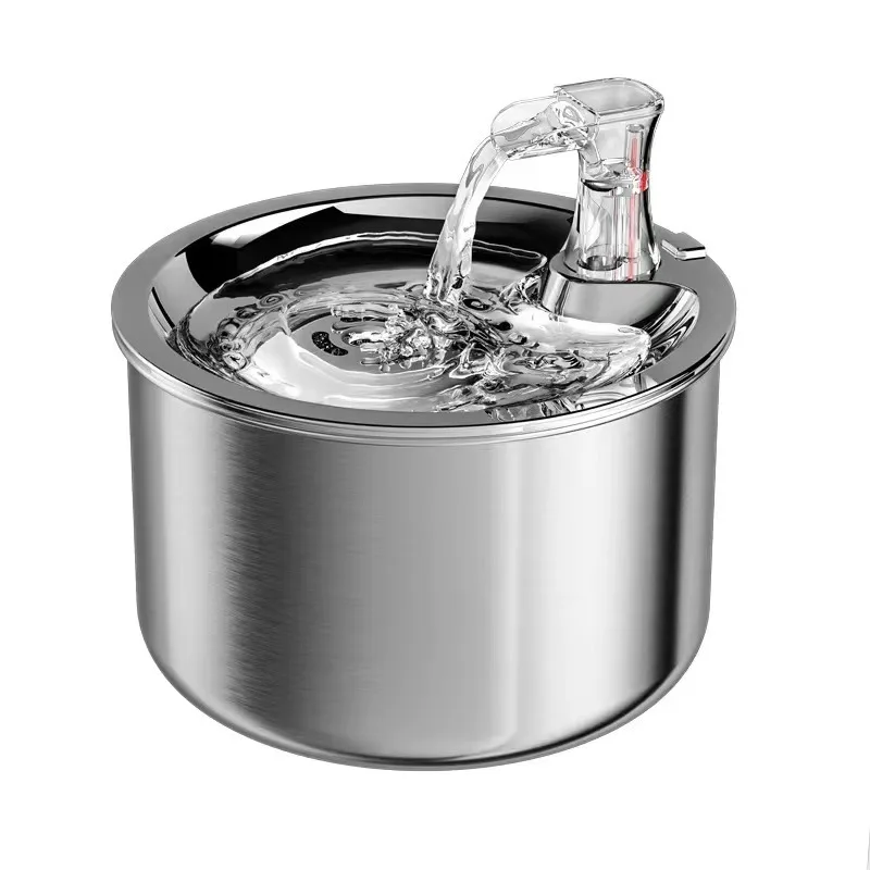 Design Stainless Steel Pet Water Fountain Cat Water Fountain Stainless Steel