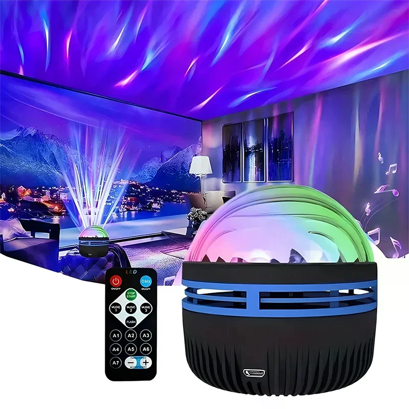 Led Aurora Starry Projection Lamp Water Ripple Disco Light Romantic Atmosphere For All Seasons