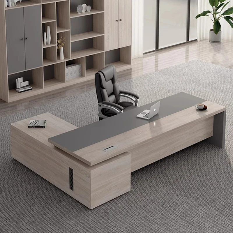 Boss Executive Office Desks Standing Conference Storage Wooden Office Desks Computer Bureau Scrivania Angolare Home Furnitures