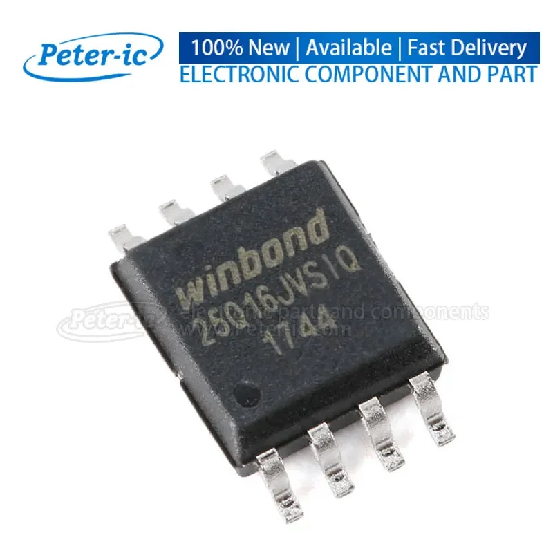 (5pcs) W25Q16JVSSIQ 25Q16JVSIQ SOP8 3V 16Mbit SPI SOIC-8-208mil NOR FLASH Available Peter-ic