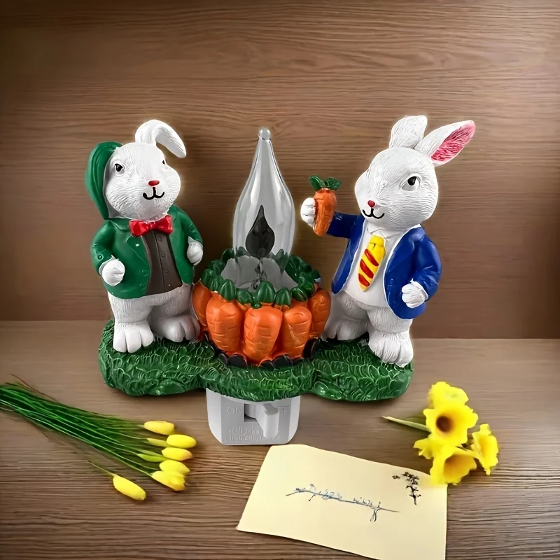New Rabbit Night Light: Carrot-Shaped 3D Night Light – A Decorative Piece for The Bedroom Bedside, Creating A Cosy Atmosphere