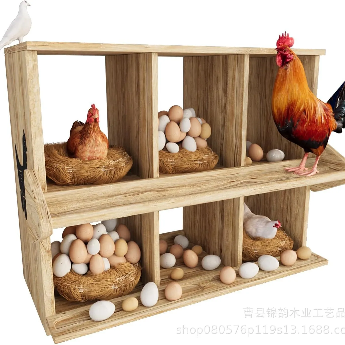 Wooden Chicken Nest Box Household Wooden Hen Egg Hatching Box Household Wooden Chicken Nest