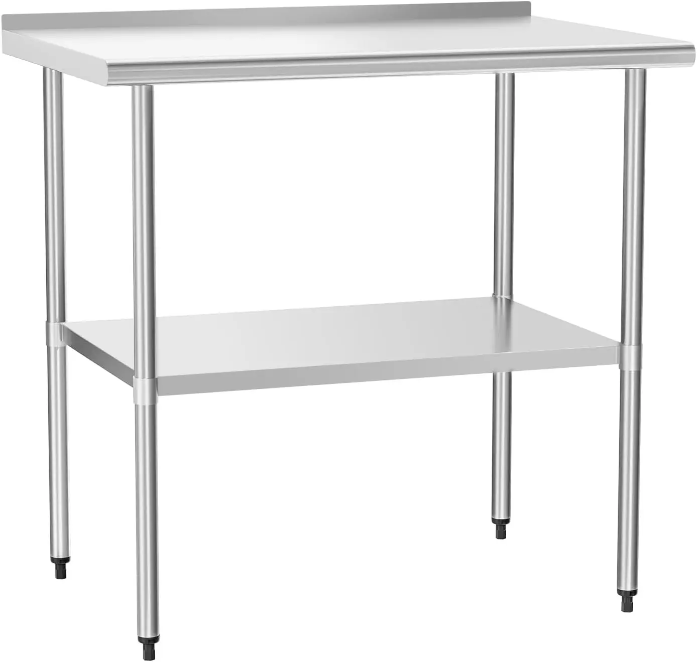 Mesa para Preparação e Trabalho, Workstations Comerciais com Prateleira Ajustável, 30 em X 48 em