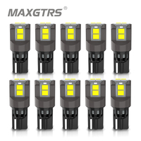 10x W5W LED T10 LED Bulbs Canbus 3080 SMD For Car Parking Position Lights Interior Map Dome Lights 12V White Red Auto Lamp 6500K