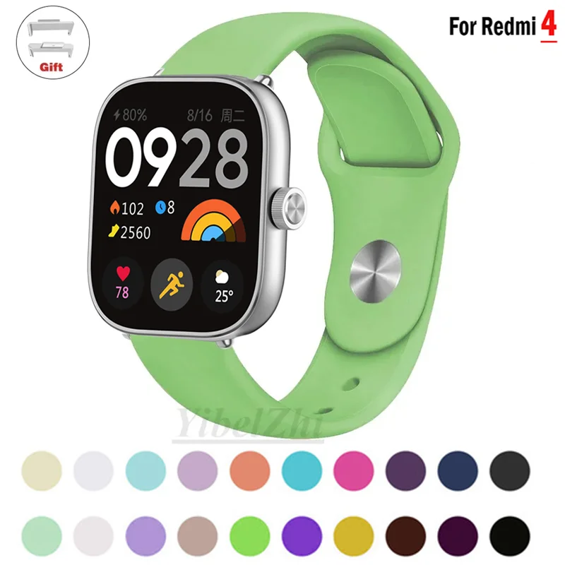 Soft SiliconeBracelet for Redmi watch 4 strap SmartWatch WristBand Accessories Sport  Watchband correa for xiaomi mi band 8 pro