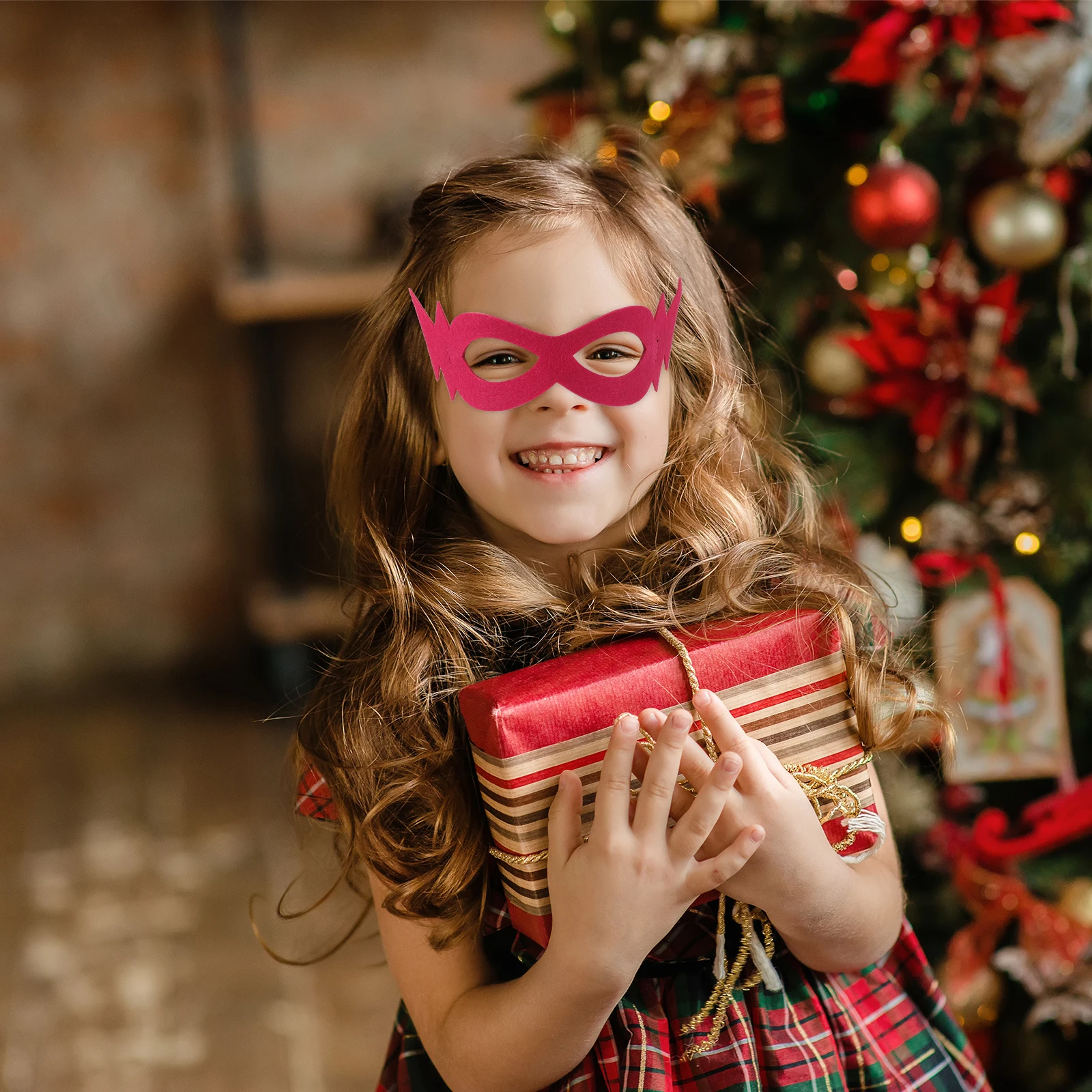 6 قطع من قناع العين نصف وجه للأطفال، أقنعة تنكرية مبتكرة لحفلات الهالوين، أقنعة تنكرية للأطفال، كرة تنكرية #6