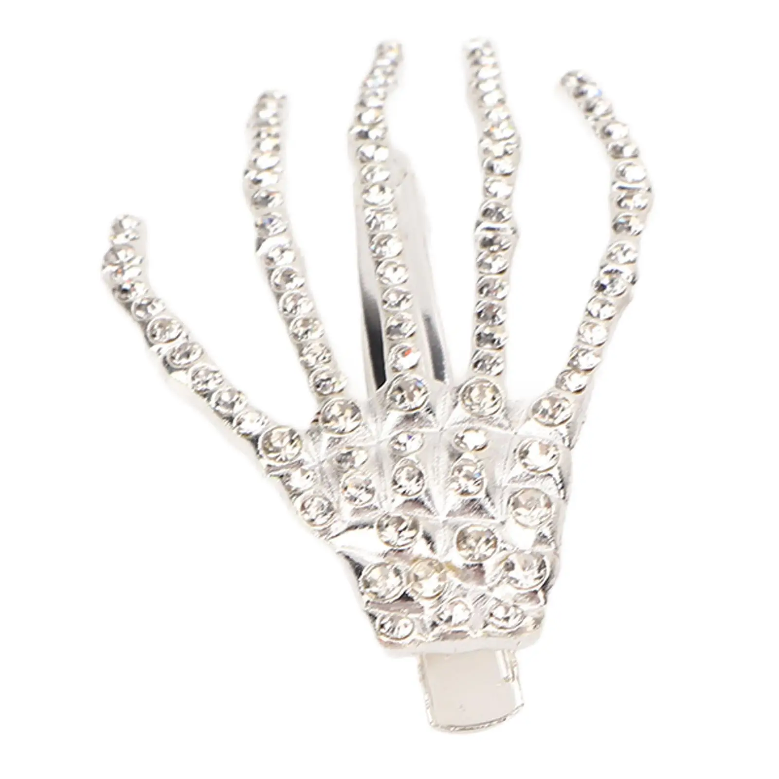 Exquisite Skull Hairpin for Women & Girls - Shiny Rhinestone Skeleton Hand Hair Clip for birthday & for cosplay Parties