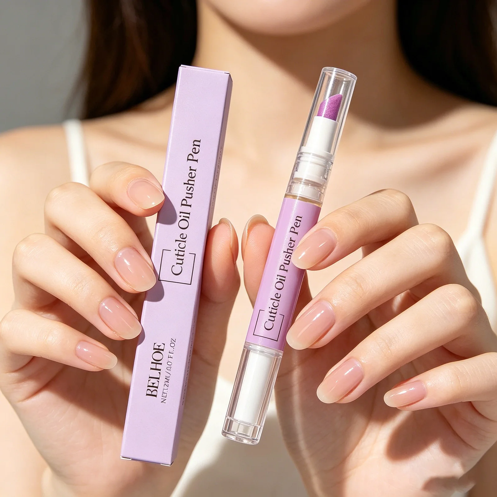 EELHOE Lavender Cuticle Oil Pusher Pen Damaged Nail Repairer Nail Care Tool Nail Art Products Nail Cuticle Remover Pencil 2ml