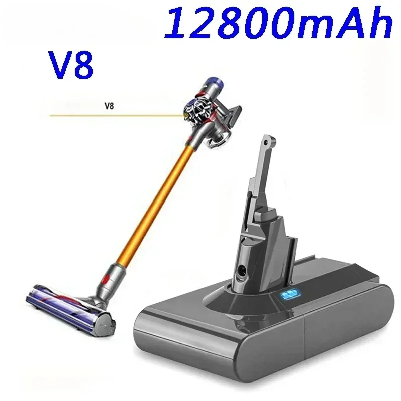 for Dyson V8 12800mAh 21.6V Battery tool power Battery V8 series ,V8 Fluffy Li-ion SV10 Vacuum Cleaner Rechargeable BATTERY L70